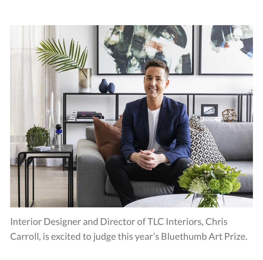Interior Designer Chris Carroll selects my paintings for the Bluethumb Art Prize