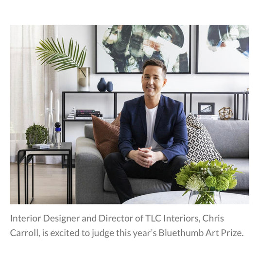 Interior Designer Chris Carroll selects my paintings for the Bluethumb Art Prize