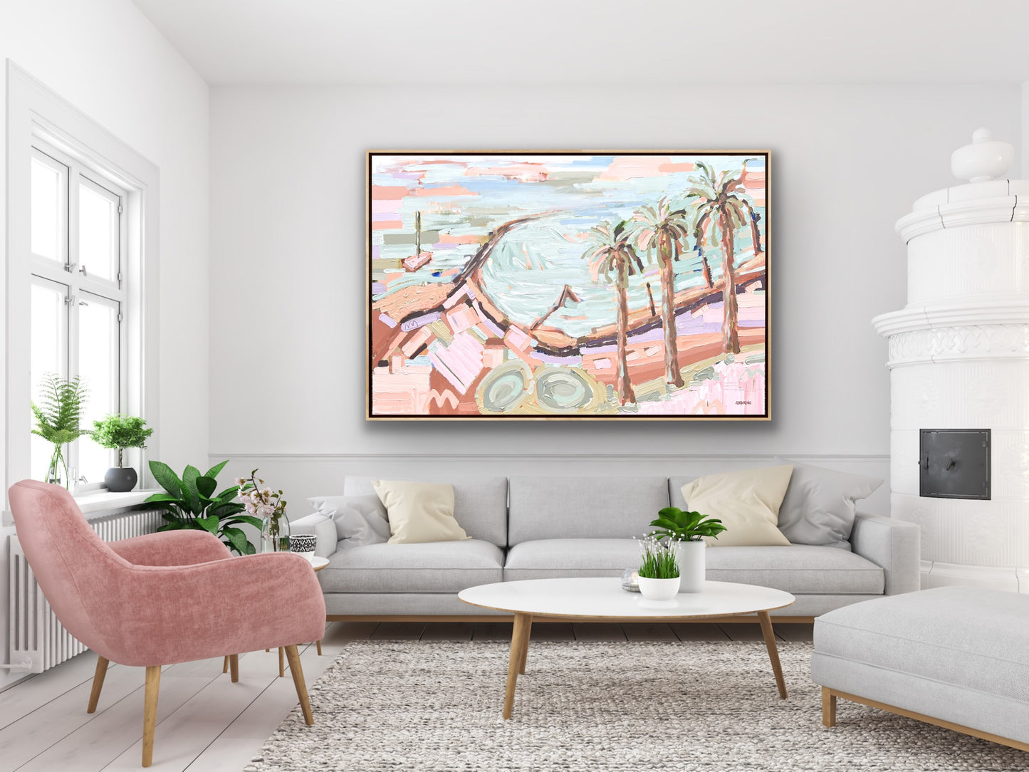 Hampton Beach 150x100cm FRAMED SOLD