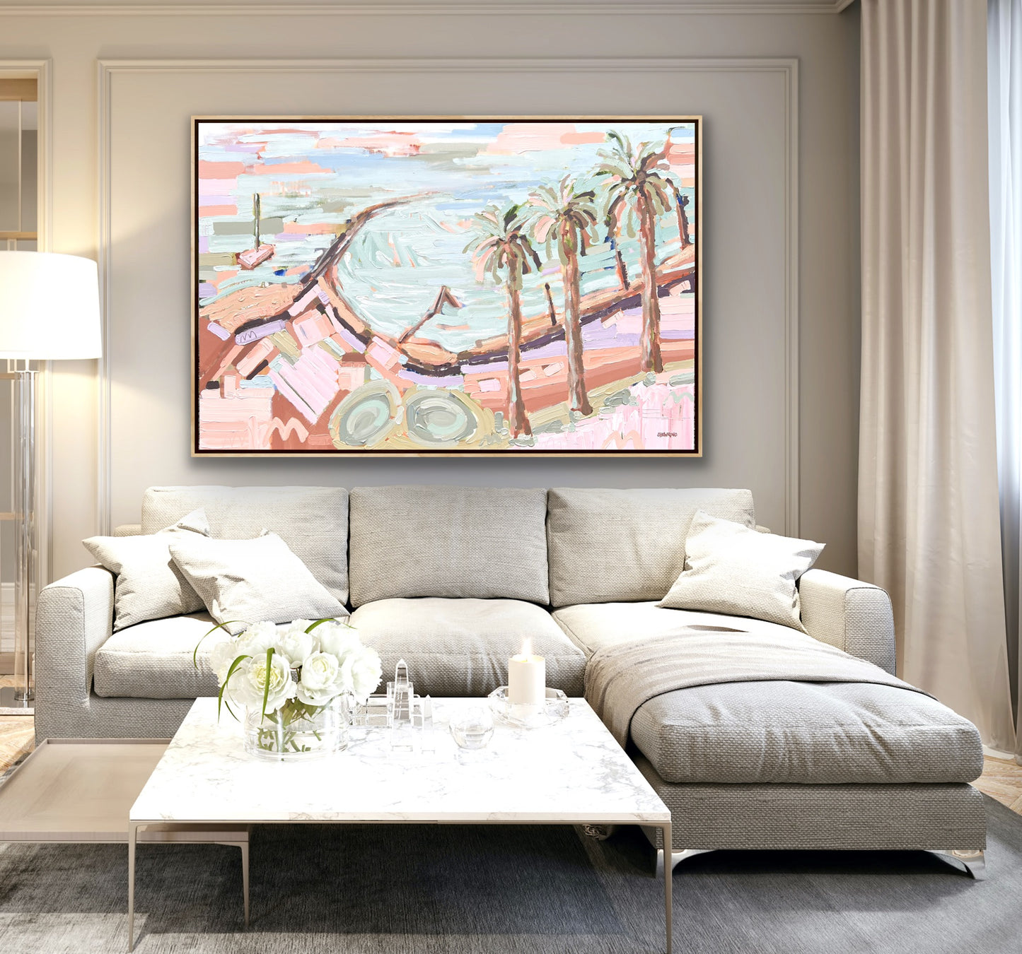 Hampton Beach 150x100cm FRAMED SOLD
