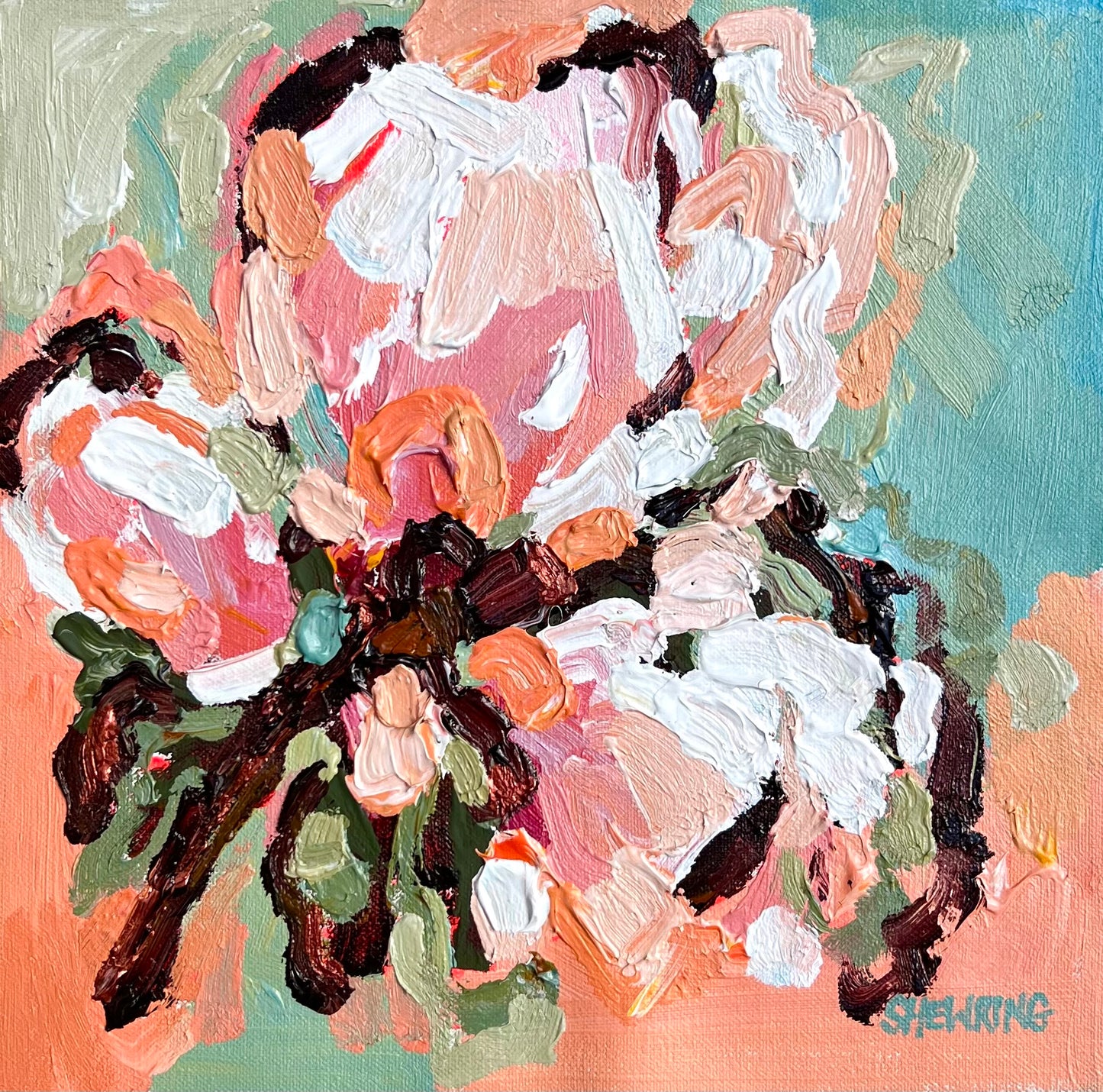 Always The Sun 28x28cm FRAMED SOLD
