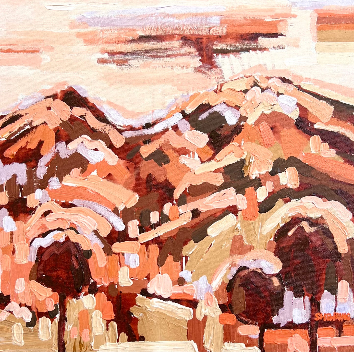 Autumn Season 48x48cm FRAMED SOLD