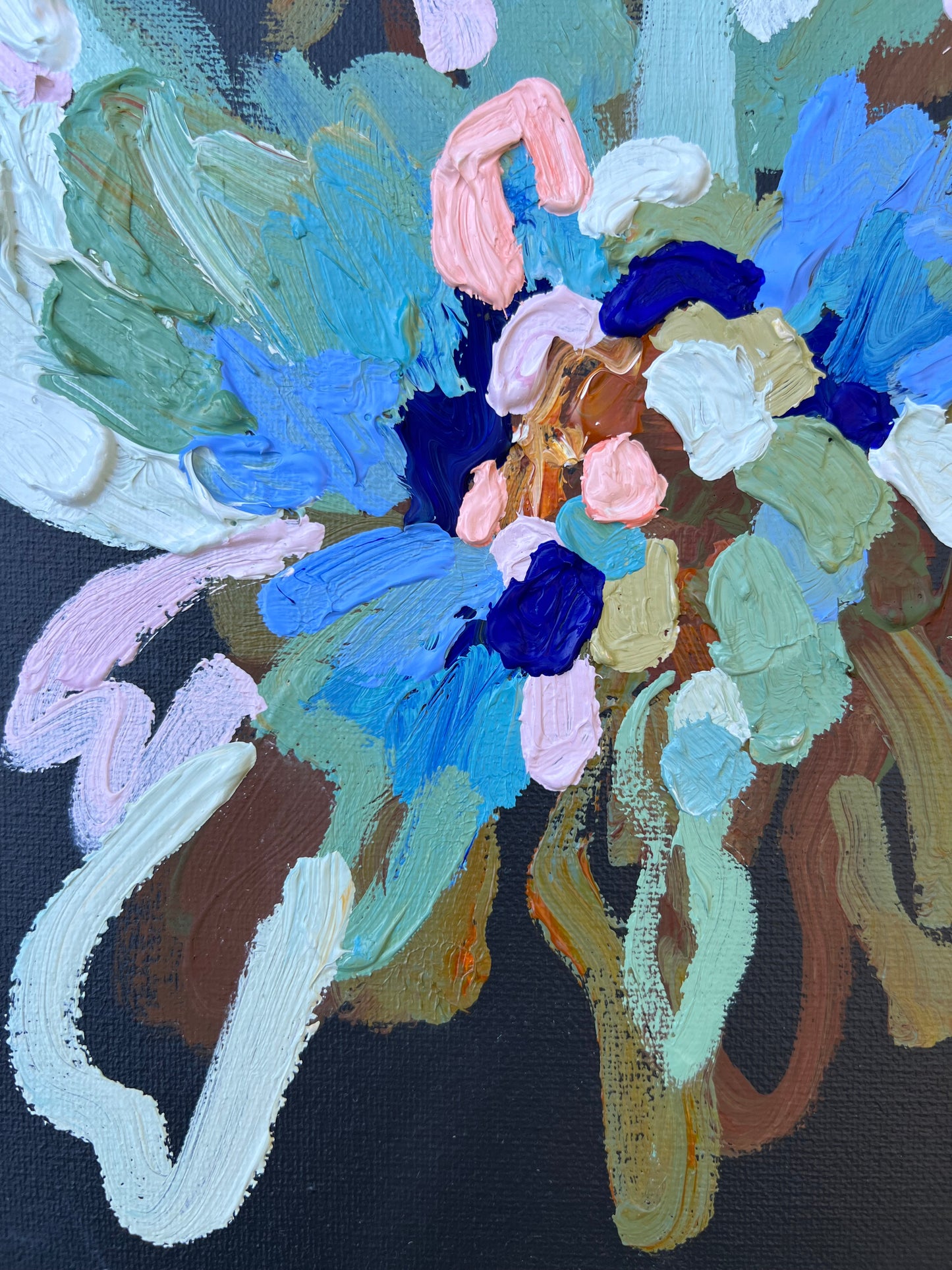 Blue Passion 33x33cm FRAMED SOLD