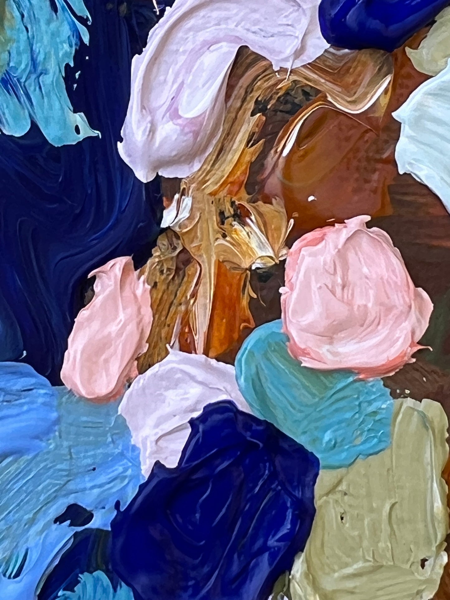 Blue Passion 33x33cm FRAMED SOLD