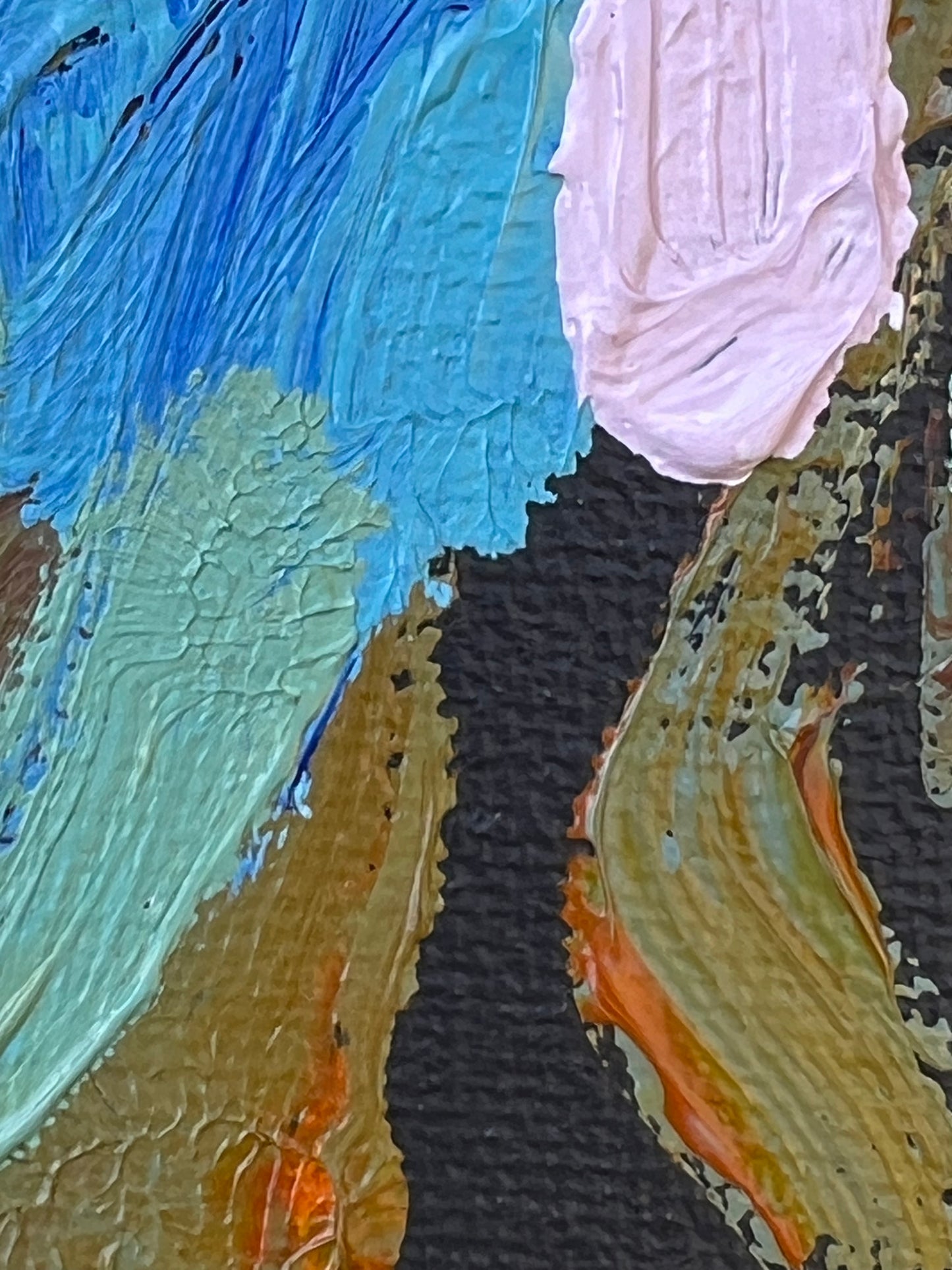 Blue Passion 33x33cm FRAMED SOLD