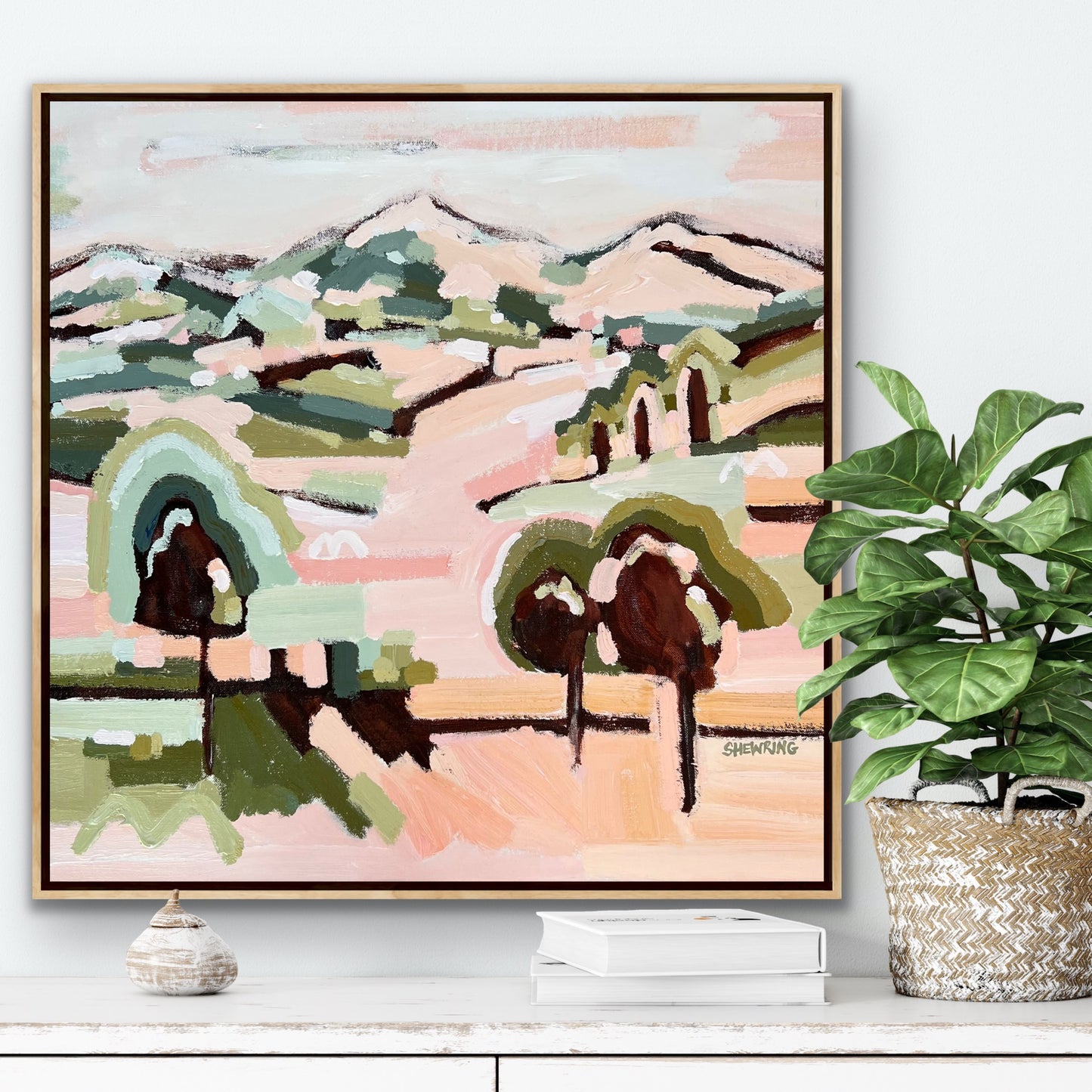Country Sunrise 53 x 53 cm FRAMED