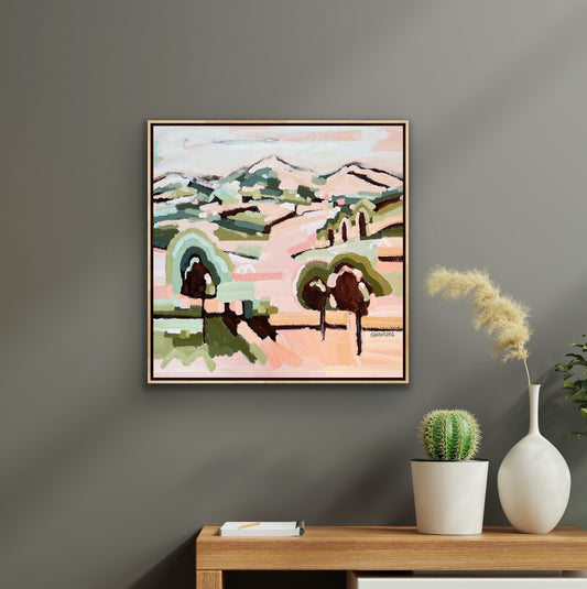 Country Sunrise 53 x 53 cm FRAMED