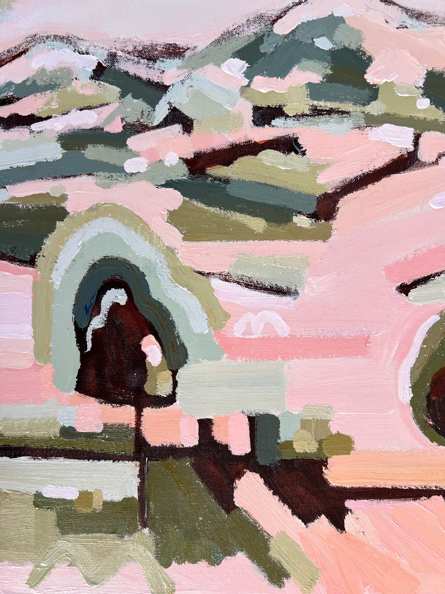 Country Sunrise 53 x 53 cm FRAMED