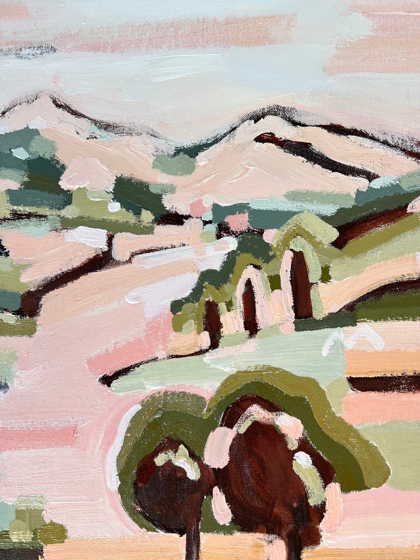 Country Sunrise 53 x 53 cm FRAMED