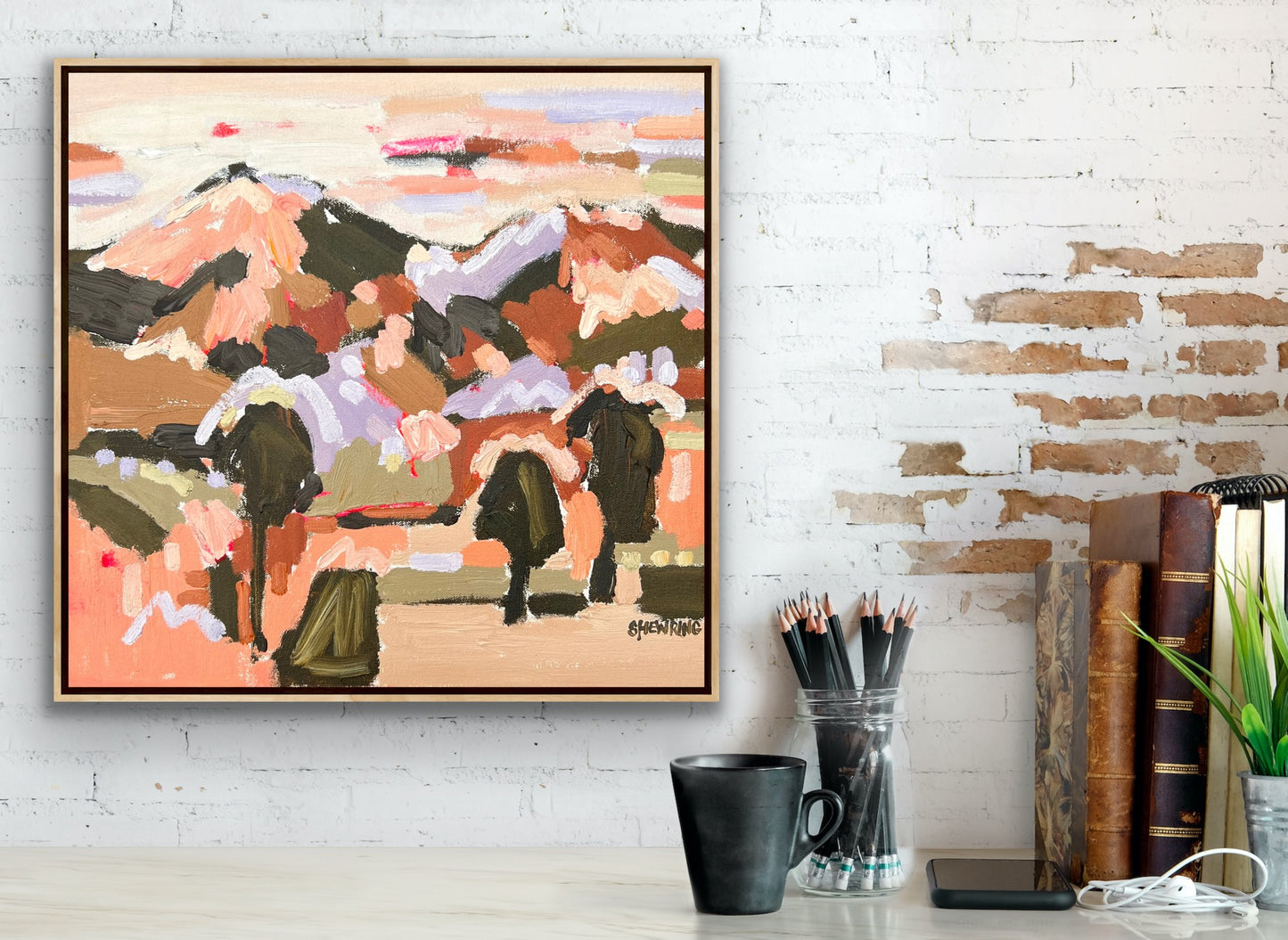 Countryside Delights 38x38cm FRAMED