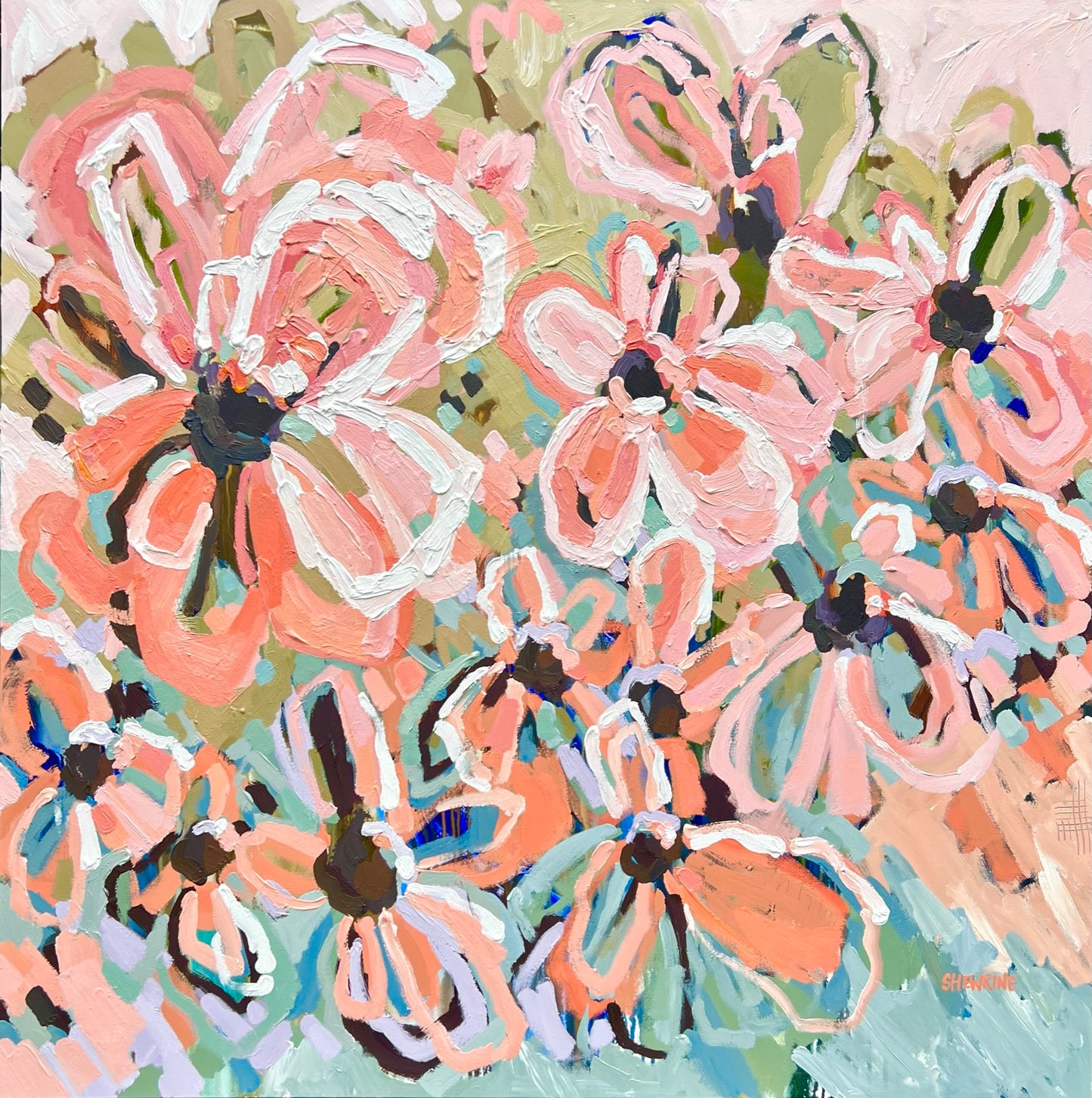 Endless Summer 153x153cm FRAMED SOLD