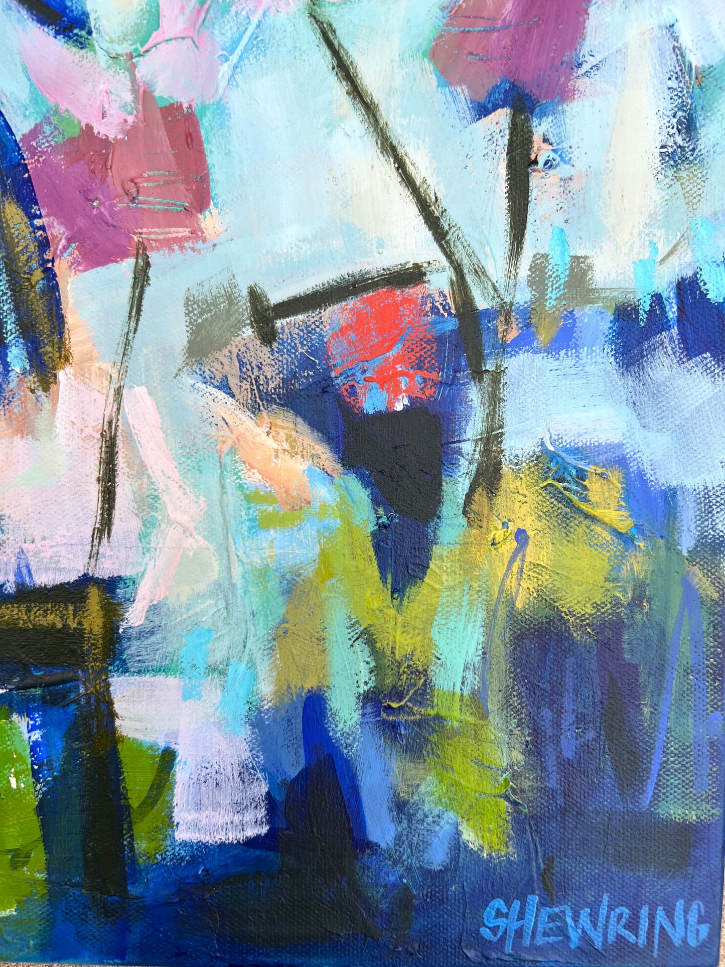 Floral Prelude 59 x 59 cm Framed SOLD