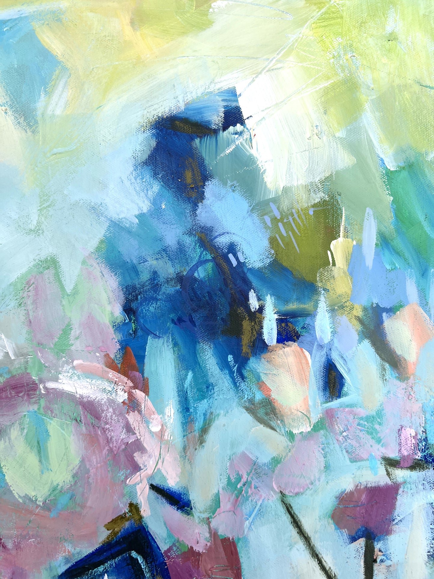 Floral Prelude 59 x 59 cm Framed SOLD
