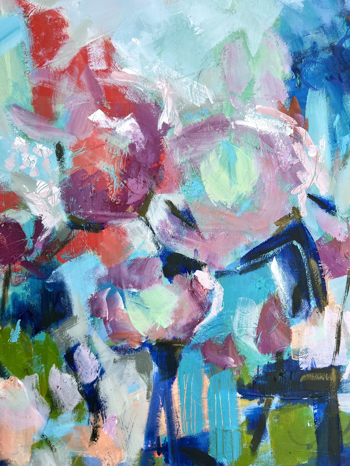 Floral Prelude 59 x 59 cm Framed SOLD