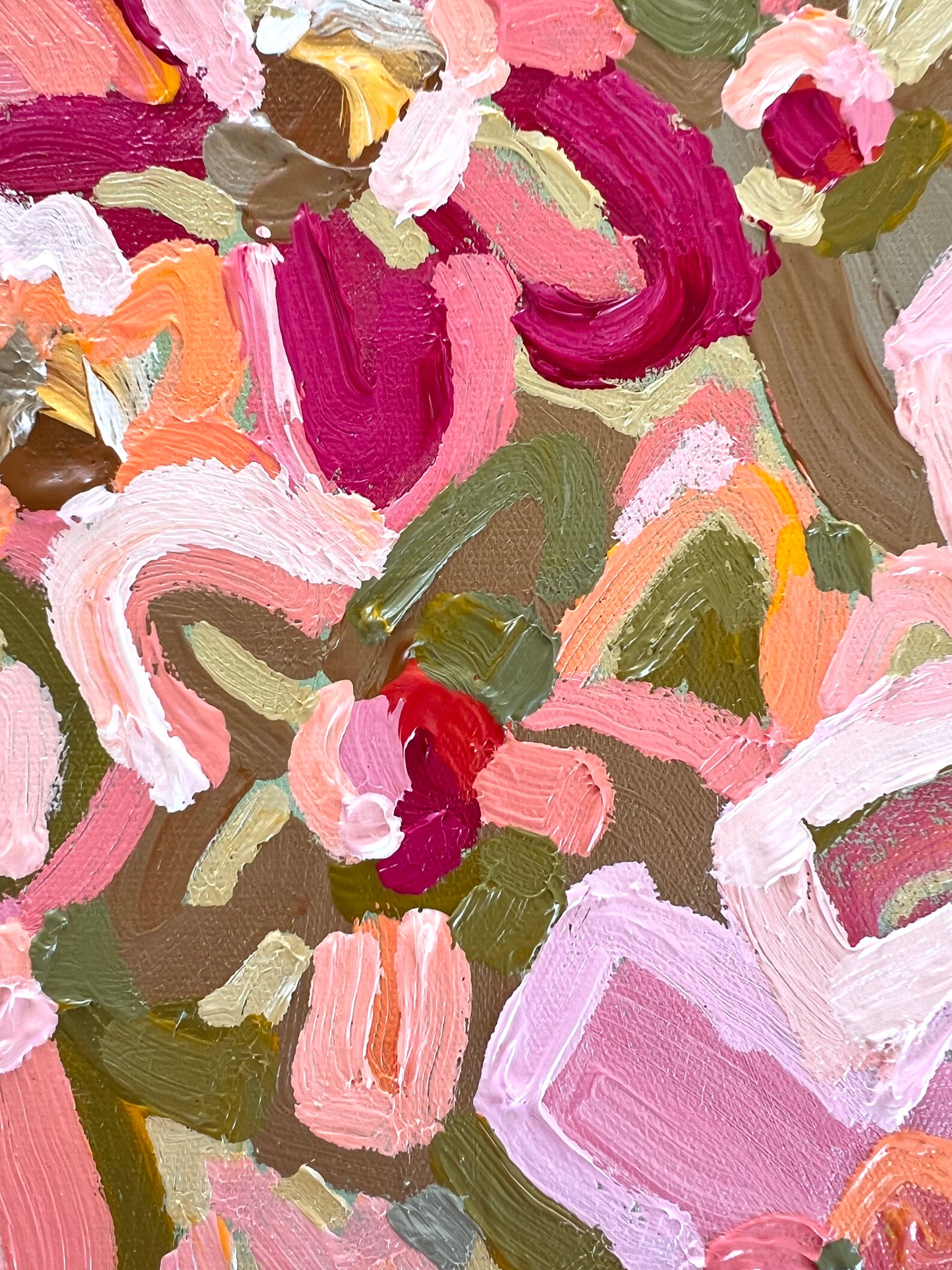 Floral Sunrise 33x33cm Framed