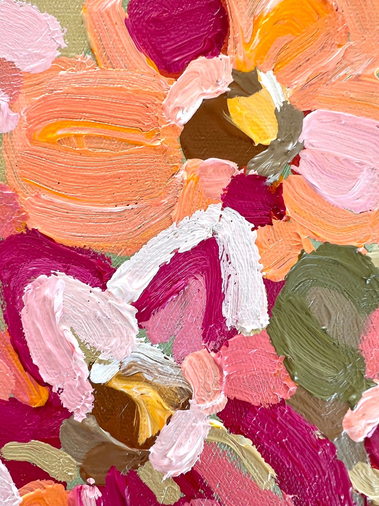 Floral Sunrise 33x33cm Framed