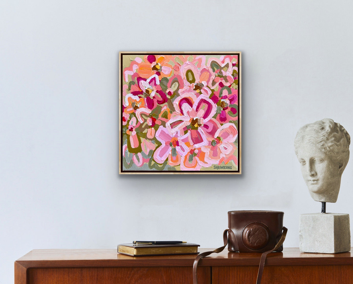 Floral Sunrise 33x33cm Framed