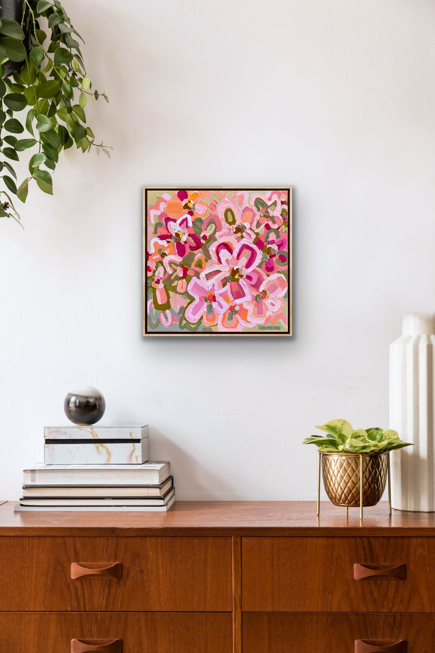 Floral Sunrise 33x33cm Framed