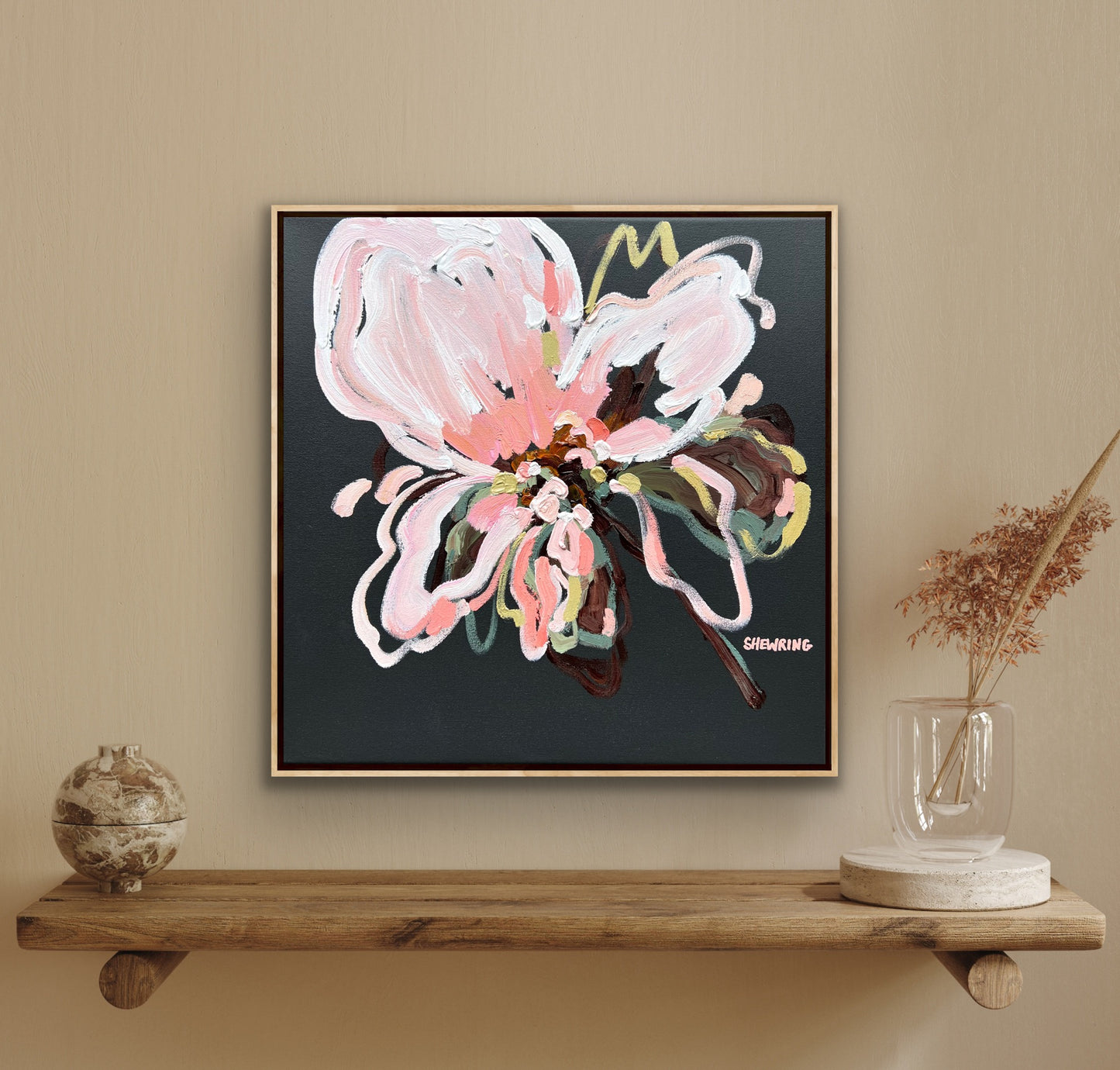 Flower For You 53x53cm FRAMED Sold