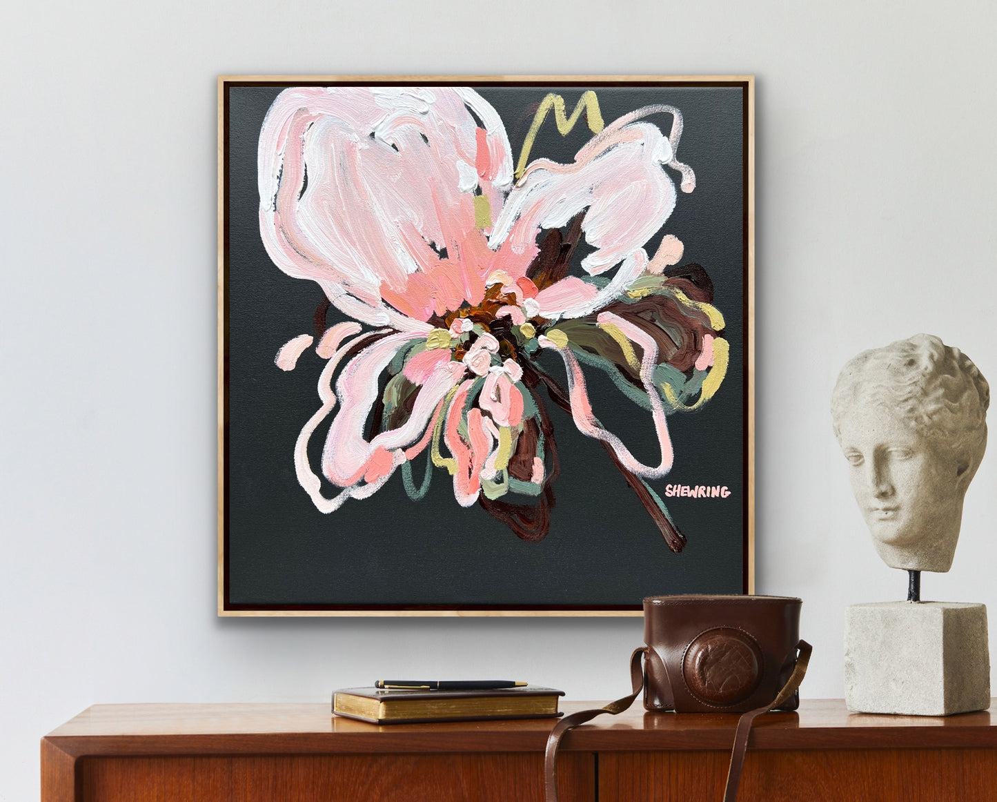 Flower For You 53x53cm FRAMED Sold