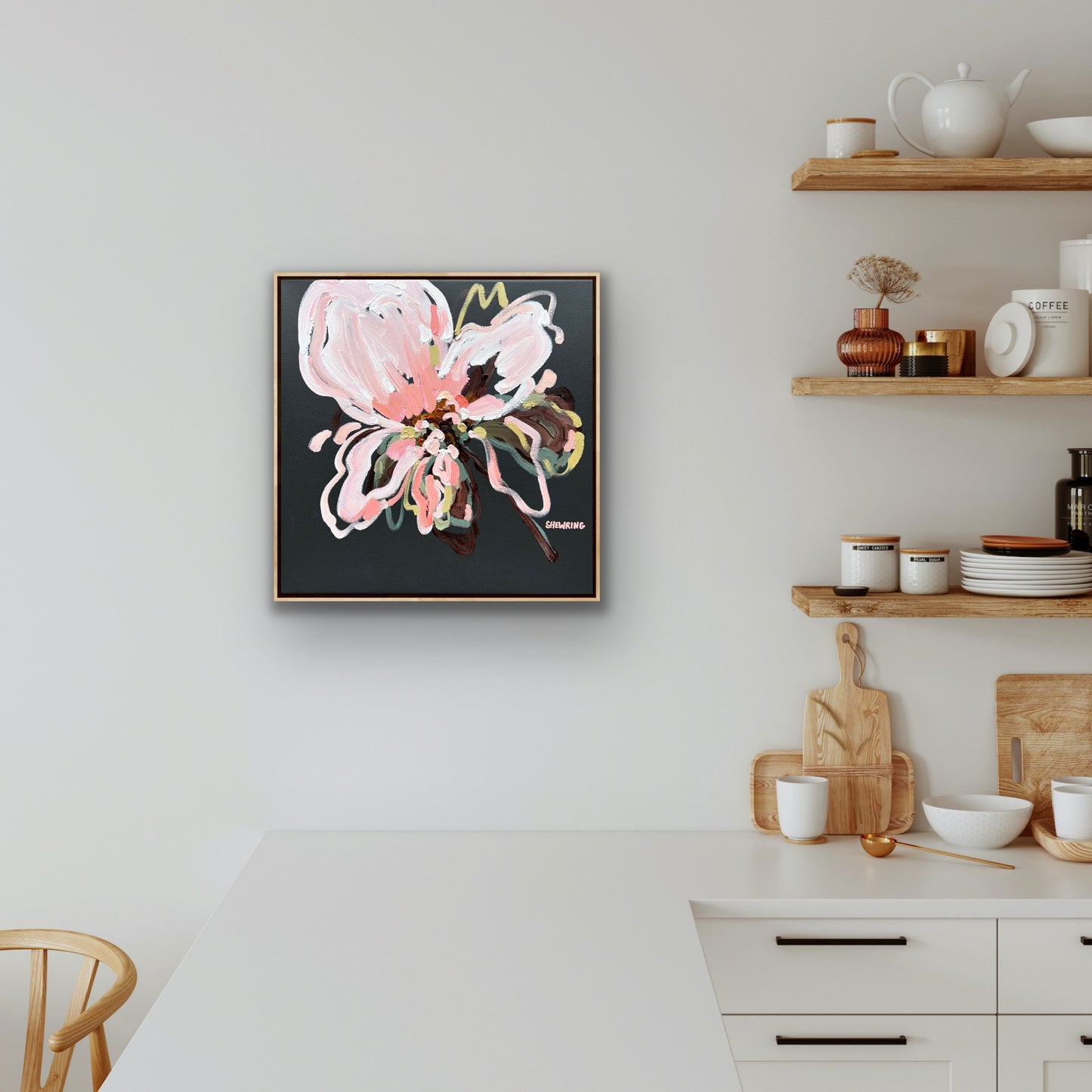 Flower For You 53x53cm FRAMED Sold