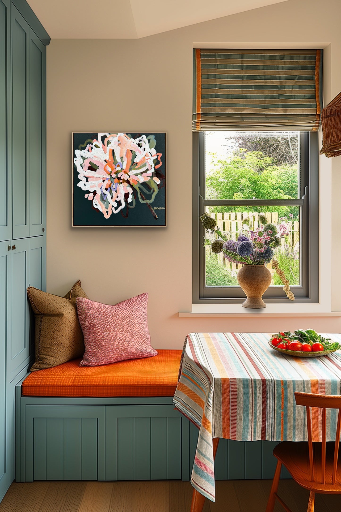 Flower Full Of Love 53x53cm FRAMED