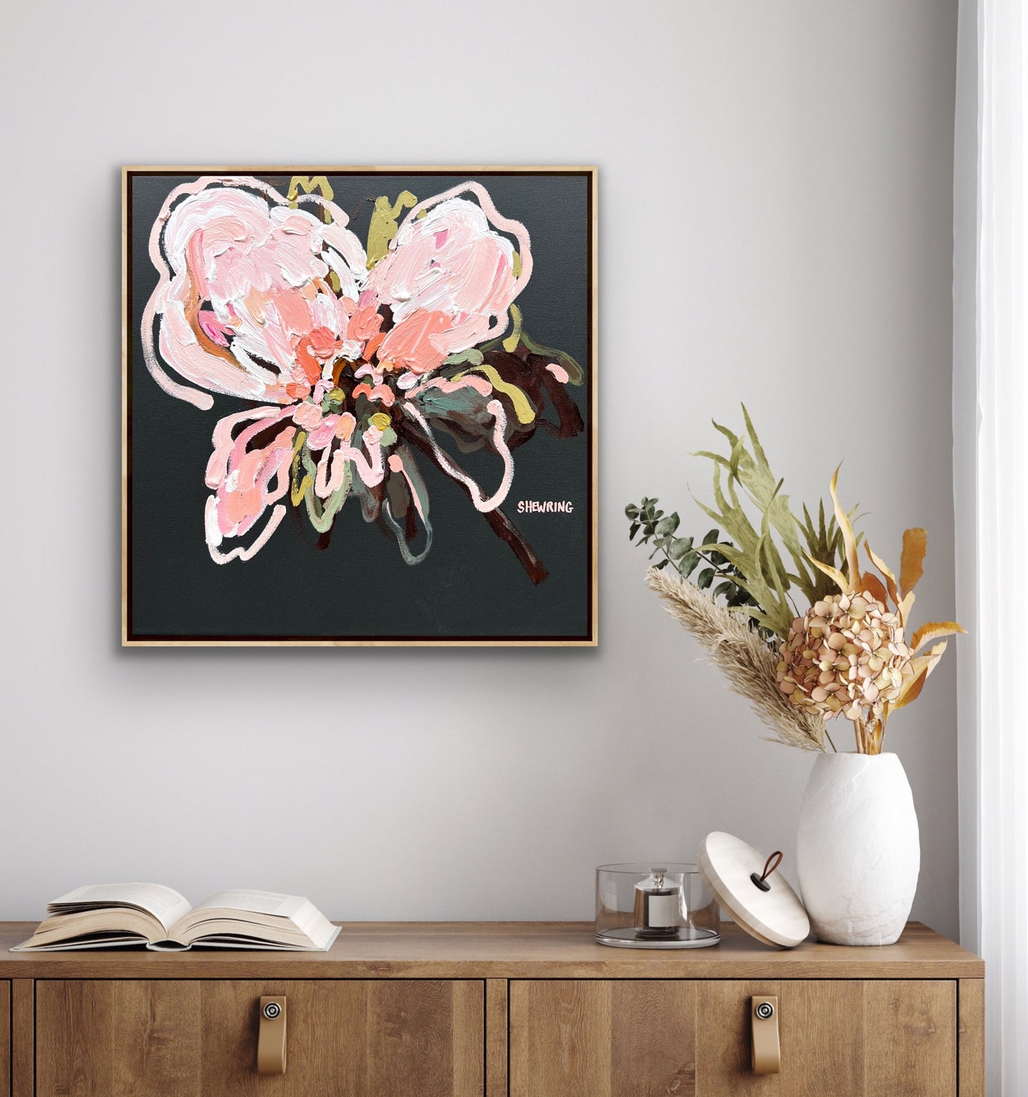 Flowering Love 53x53cm FRAMED SOLD