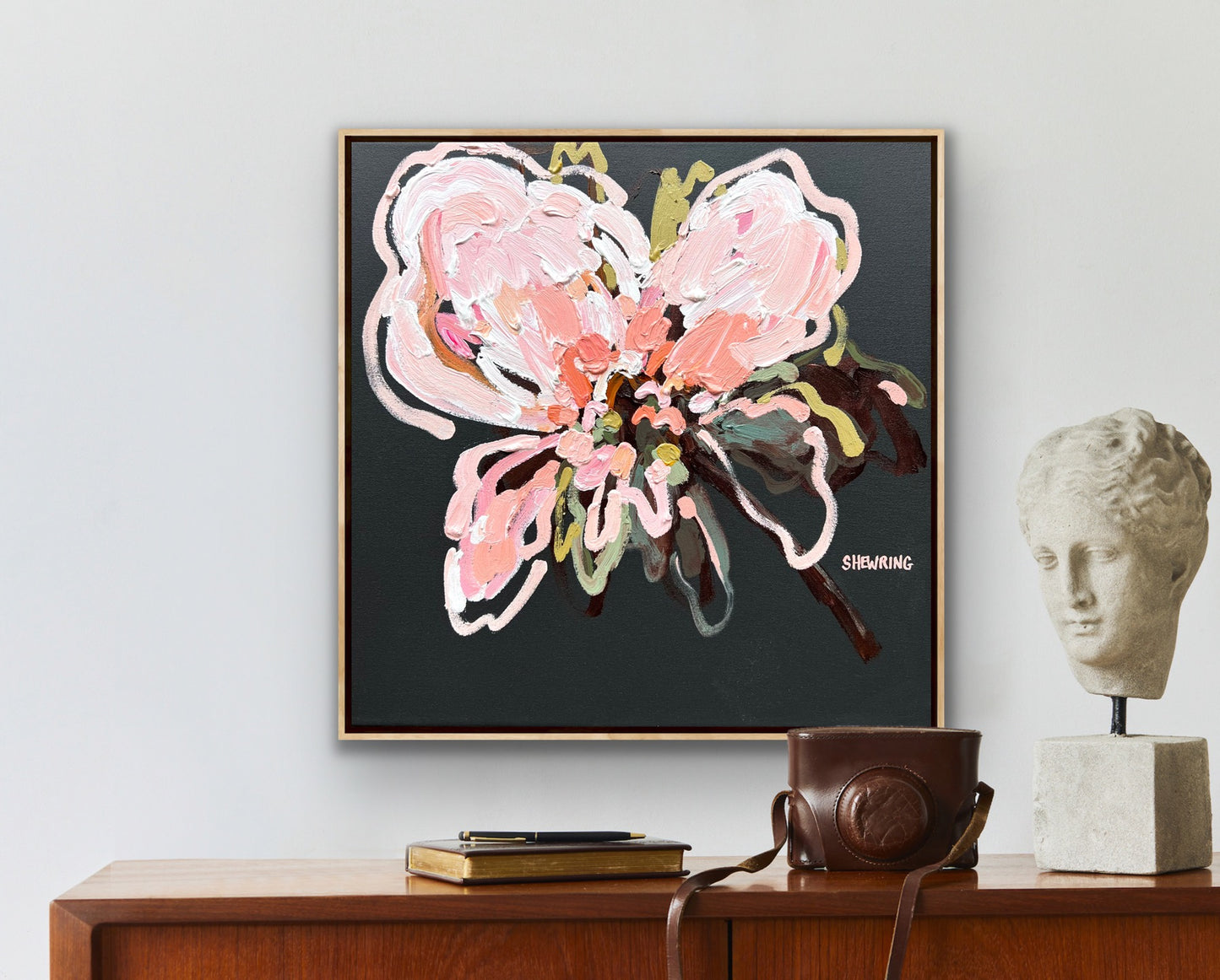Flowering Love 53x53cm FRAMED SOLD