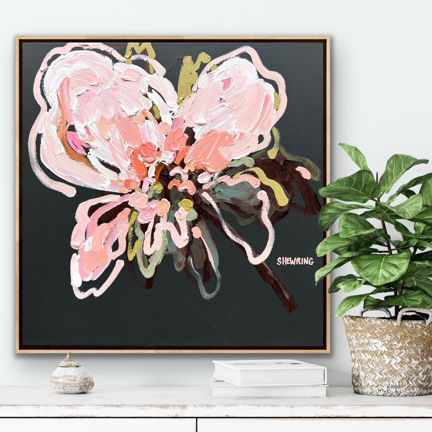 Flowering Love 53x53cm FRAMED SOLD