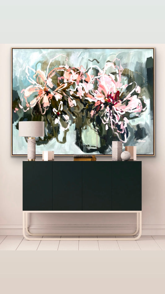 Flowers Of Love 175 x 133 cm Framed SOLD