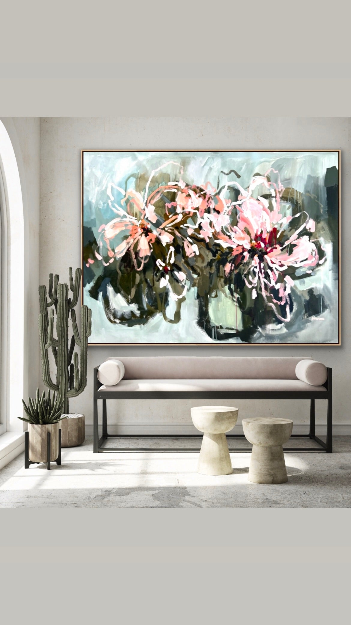 Flowers Of Love 175 x 133 cm Framed