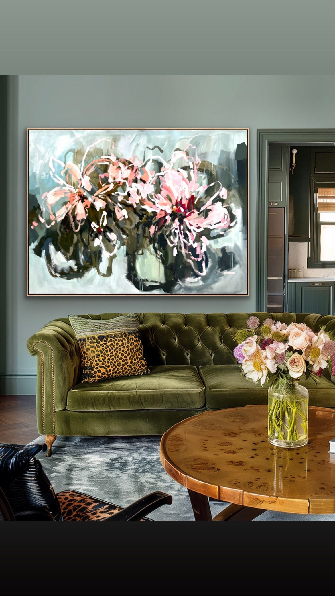 Flowers Of Love 175 x 133 cm Framed
