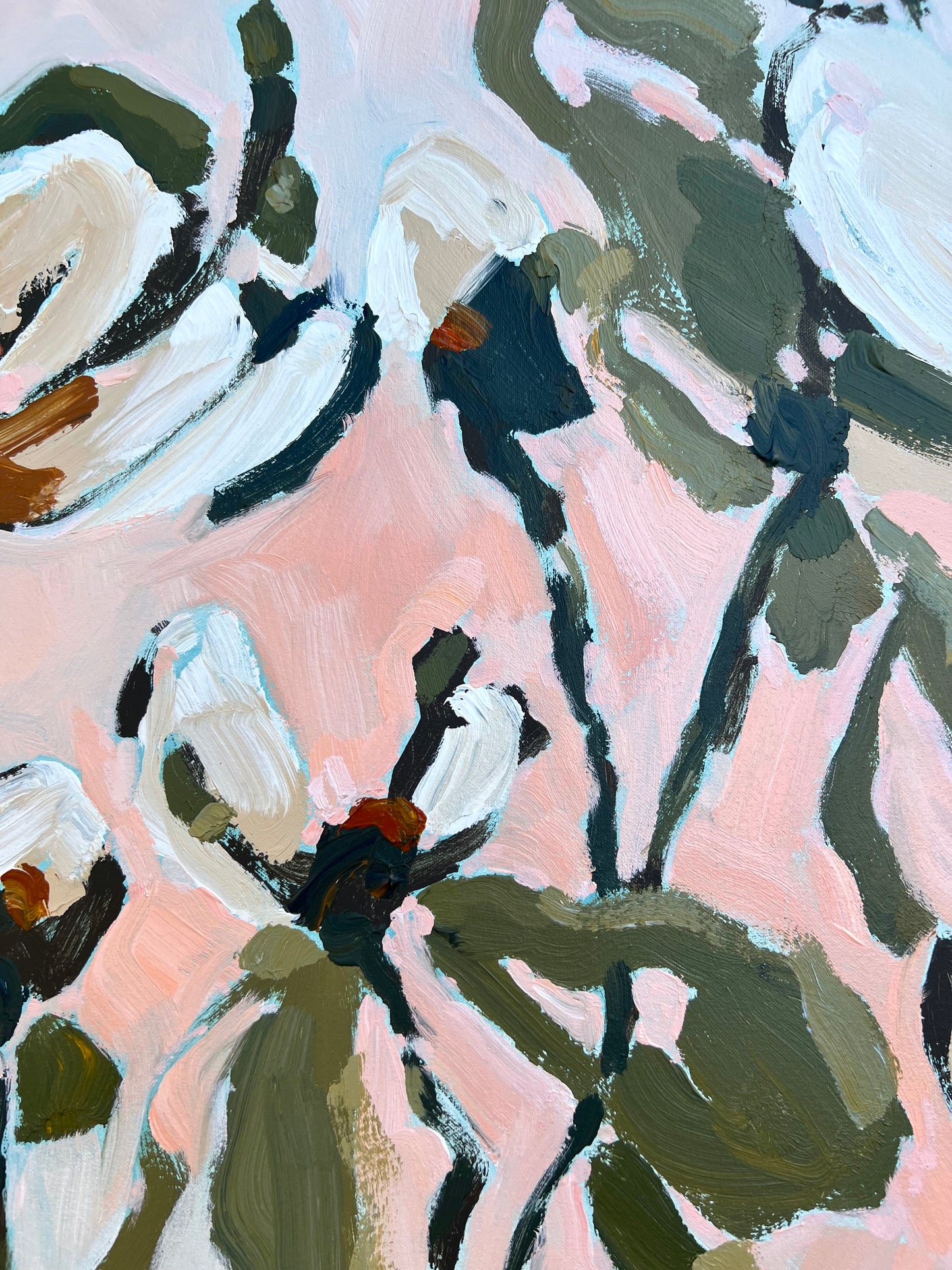 Flowers With Love 103 x 103 cm Framed SOLD