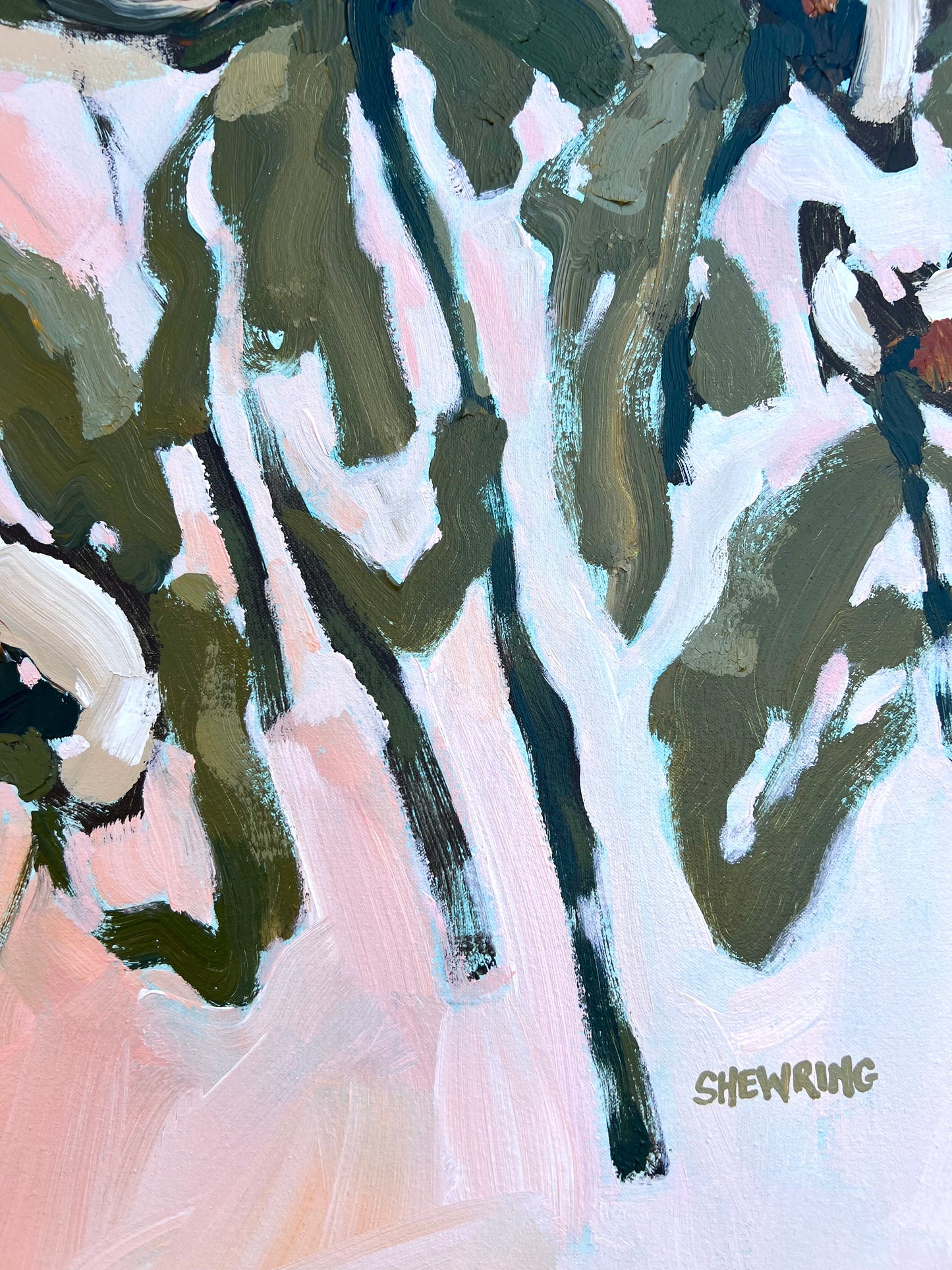 Flowers With Love 103 x 103 cm Framed SOLD