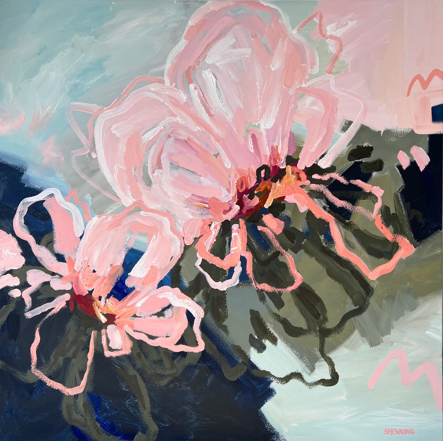 Flowers Of Sunshine 103 x 103 cm Framed SOLD