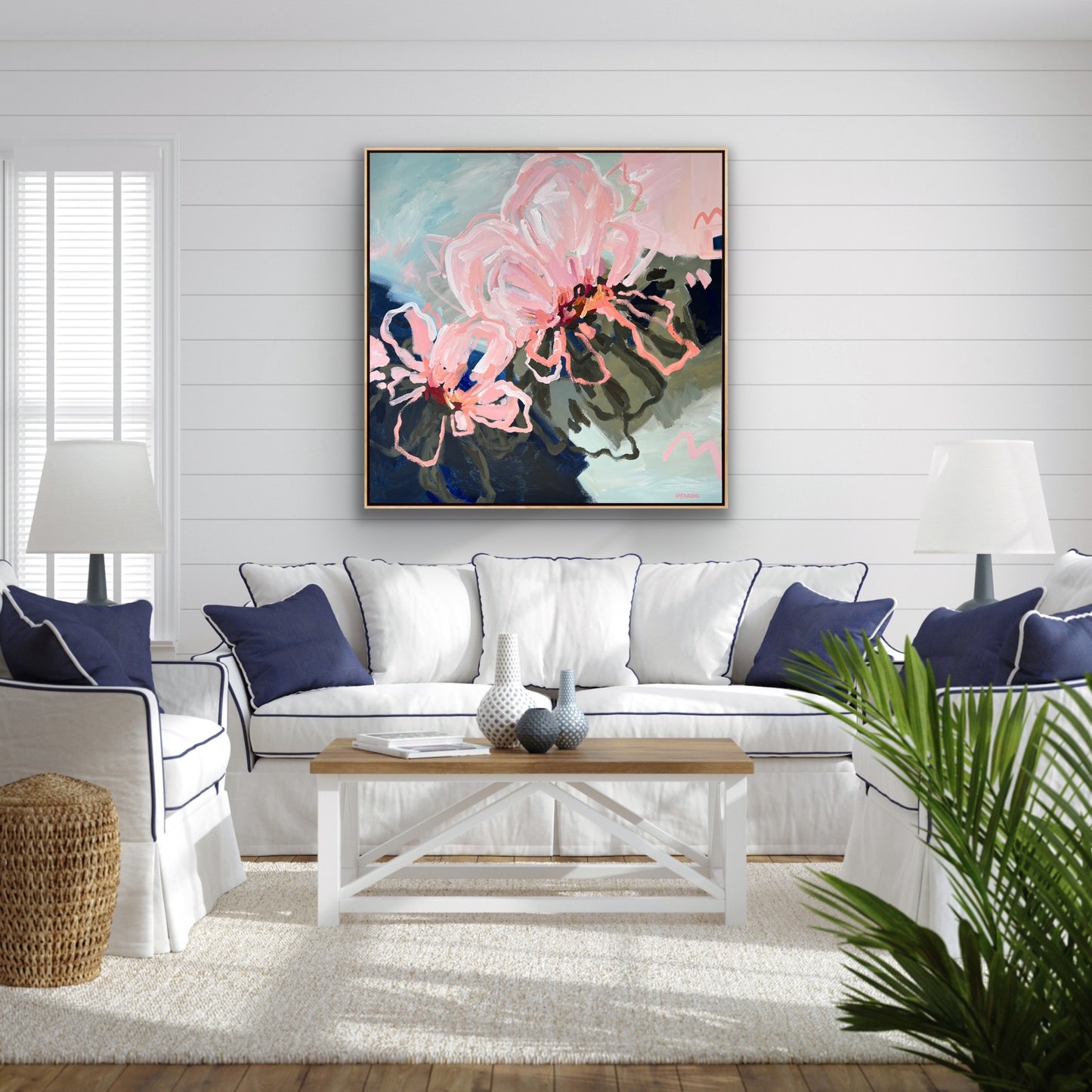 Flowers Of Sunshine 103 x 103 cm Framed SOLD