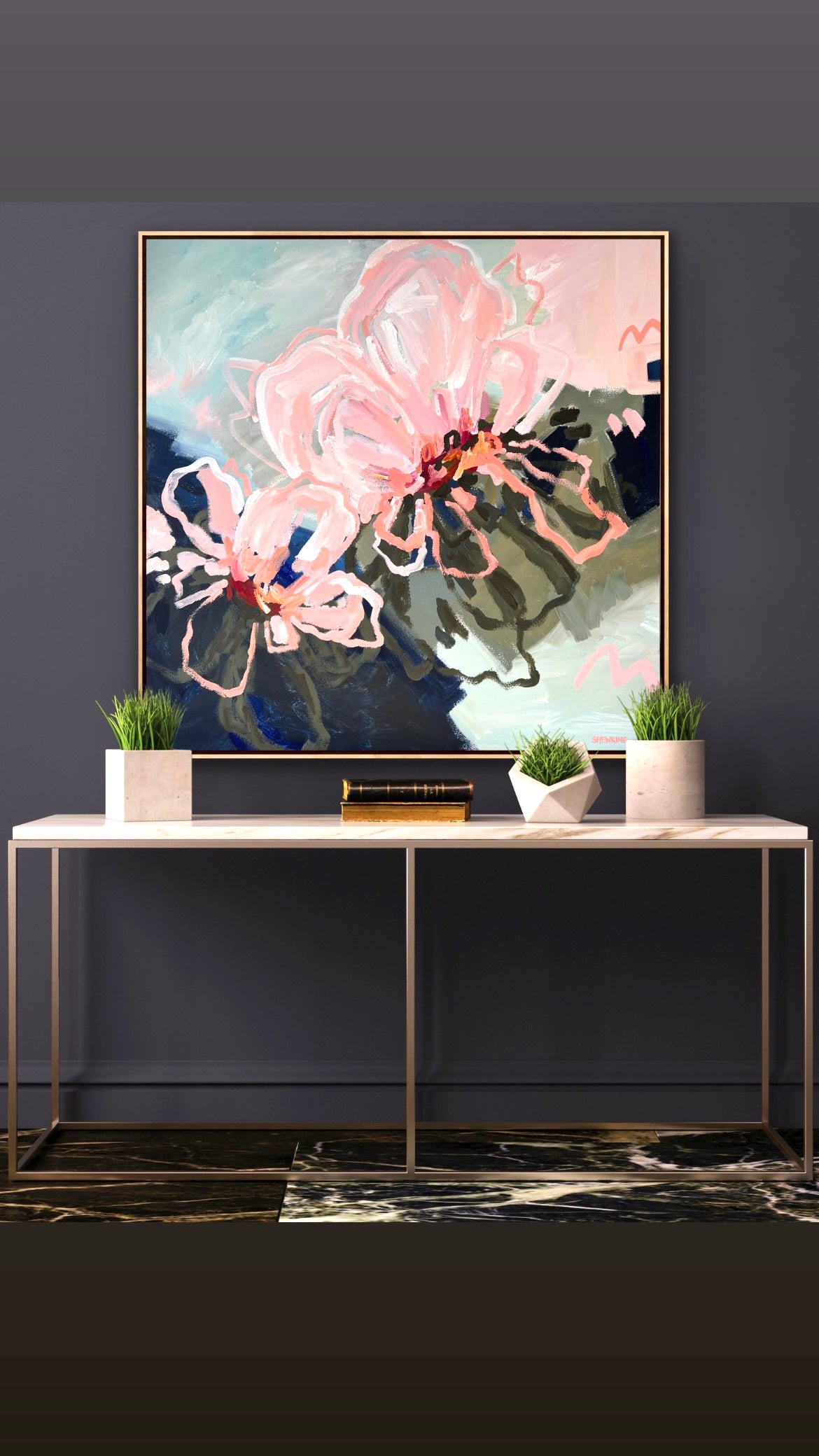 Flowers Of Sunshine 103 x 103 cm Framed SOLD