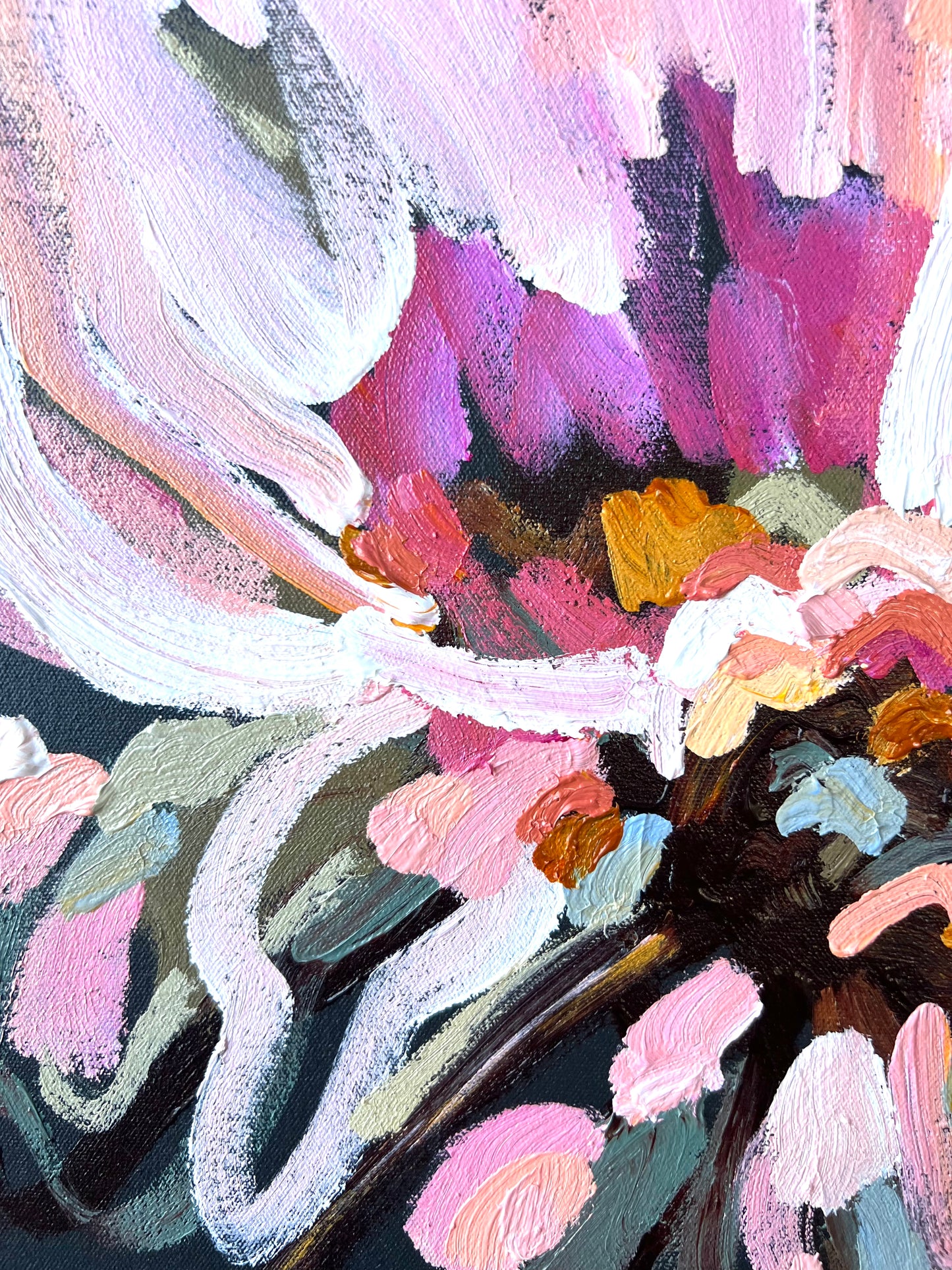 Flowers Are Lush 53x53cm FRAMED
