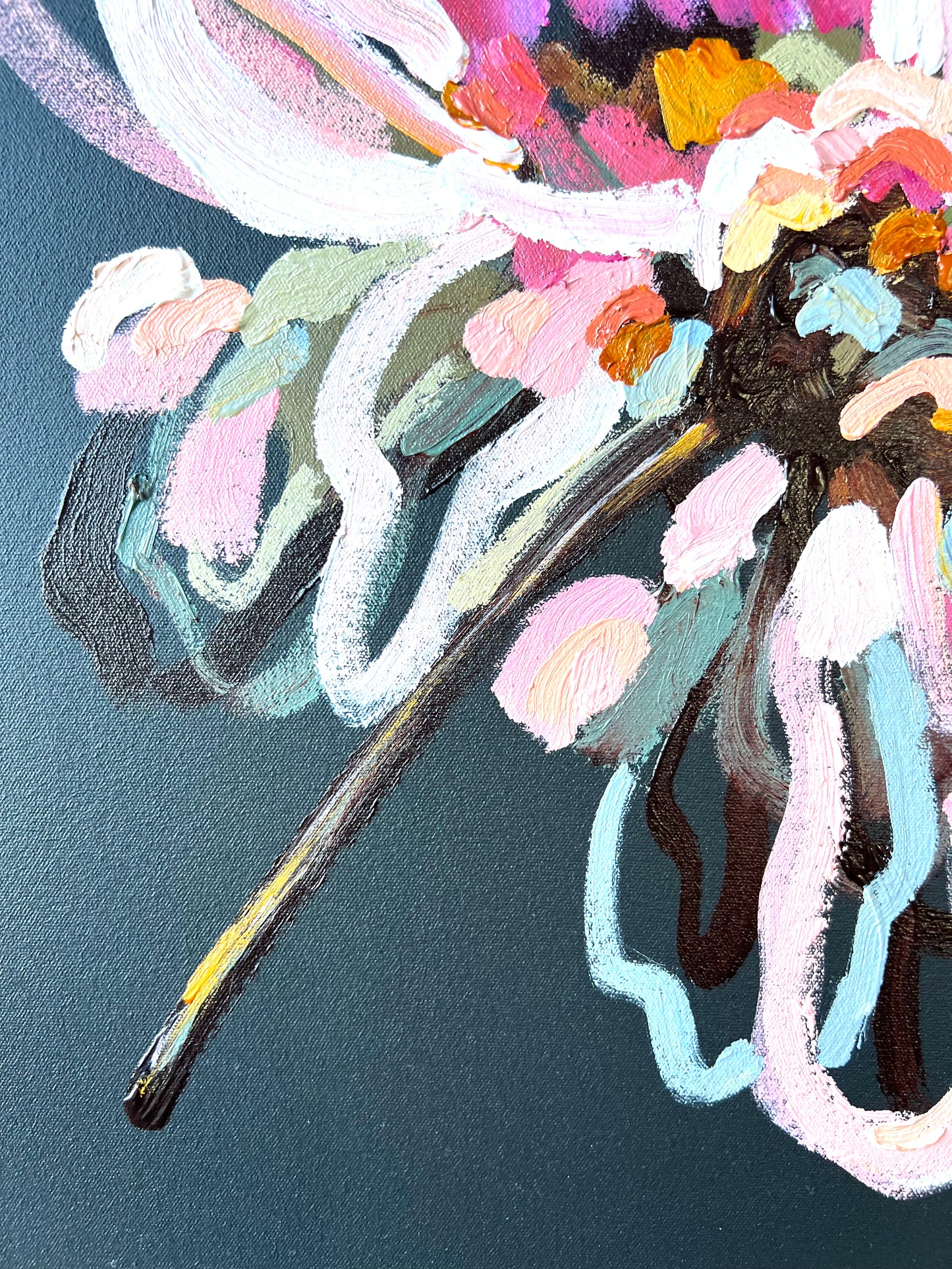 Flowers Are Lush 53x53cm FRAMED