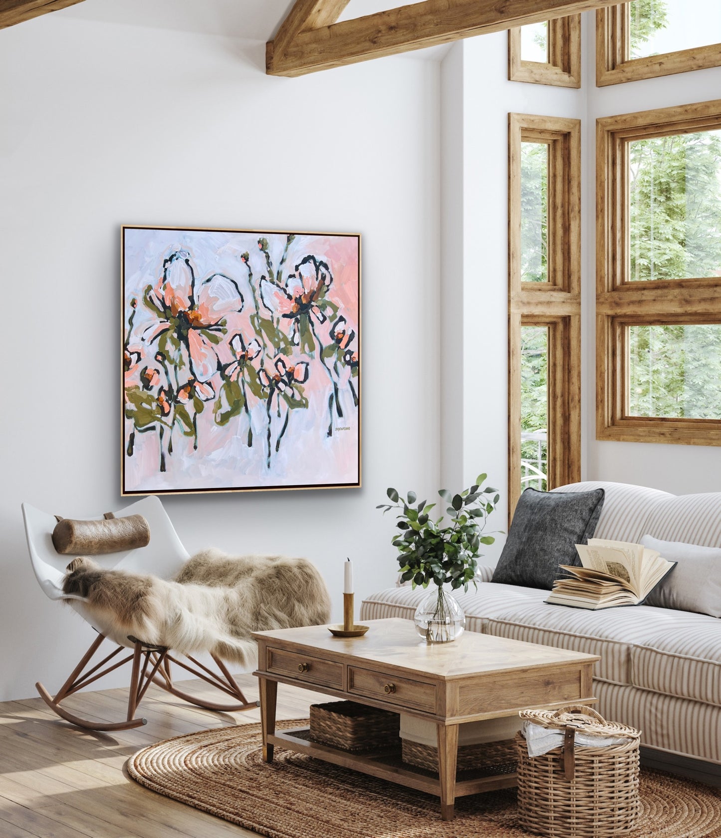 Golden Hour 103 x 103 cm Framed SOLD