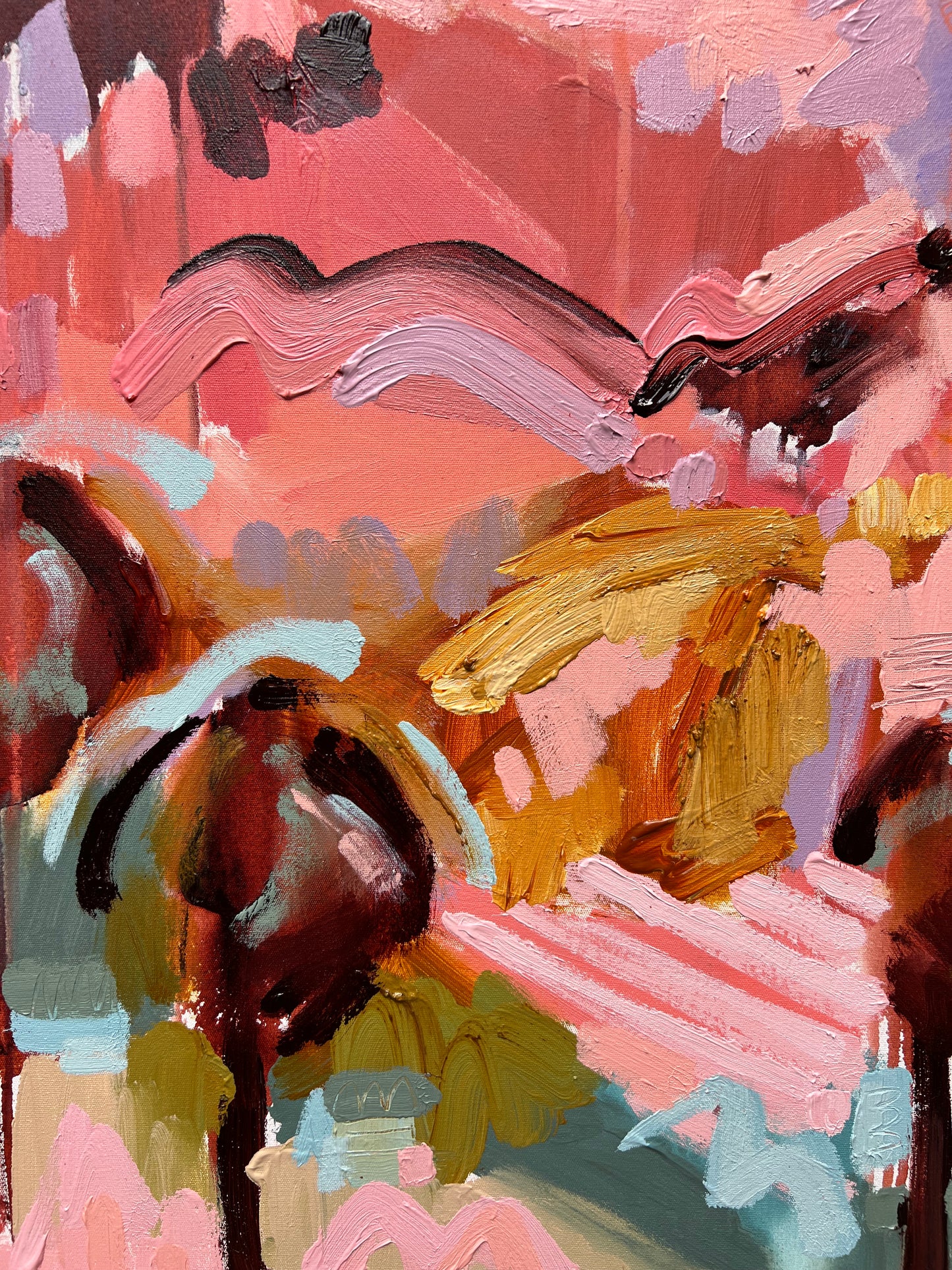 In Love With This Life 103x103cm FRAMED SOLD