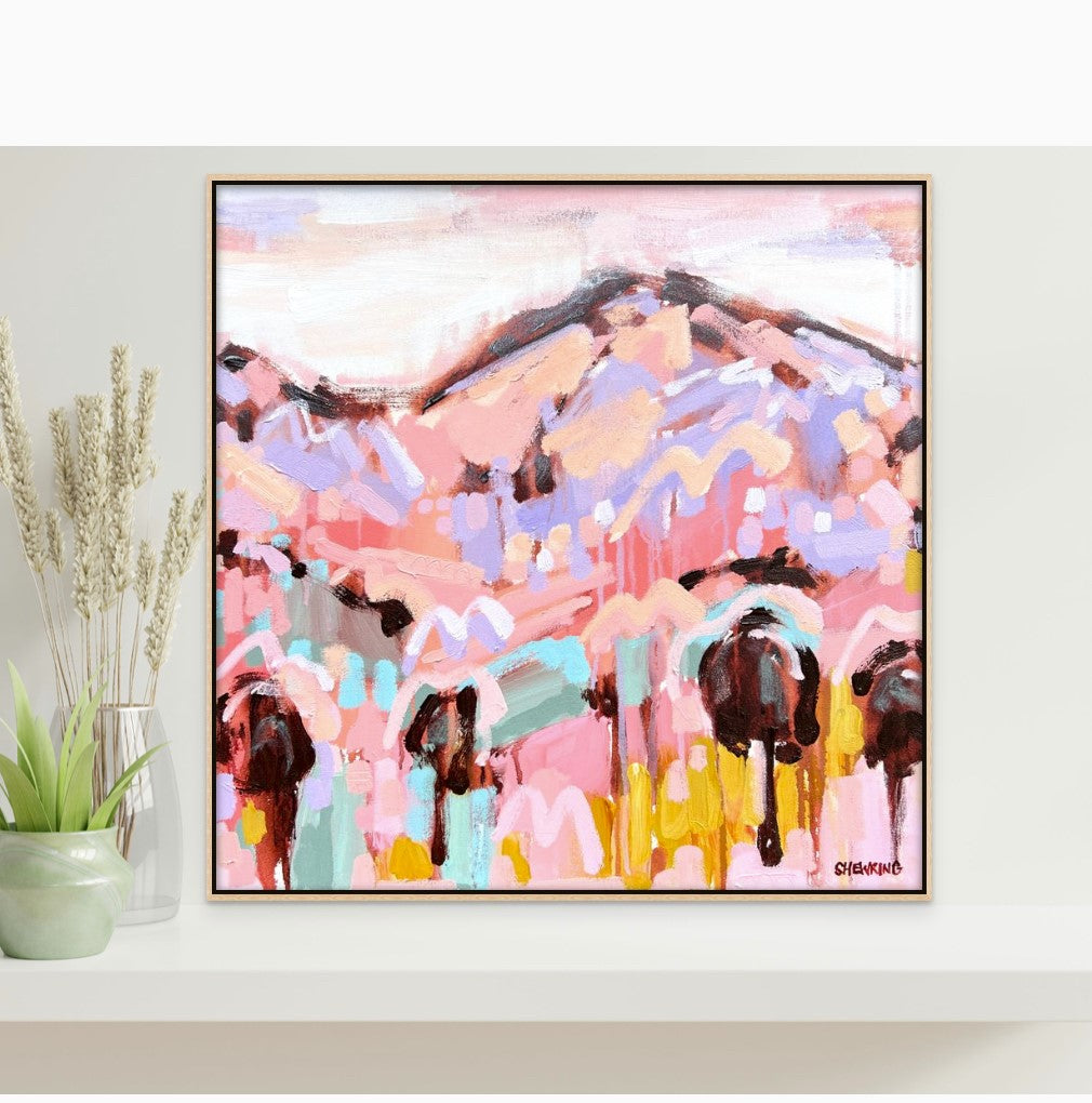 Into The Sun FRAMED 53x53cm Sold