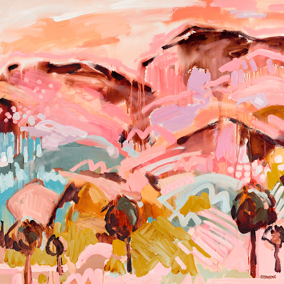 Living My Best Life 103x103cm FRAMED