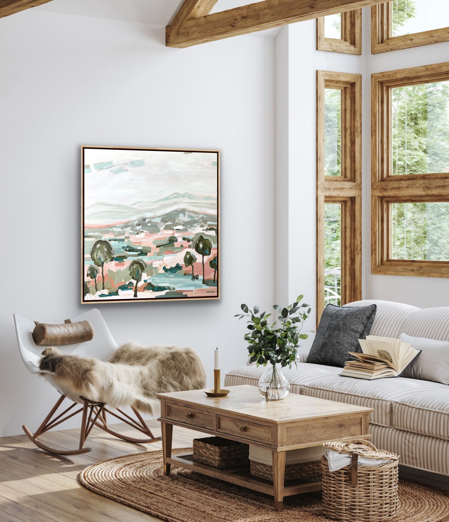 Landscape Of Love 103x103cm FRAMED