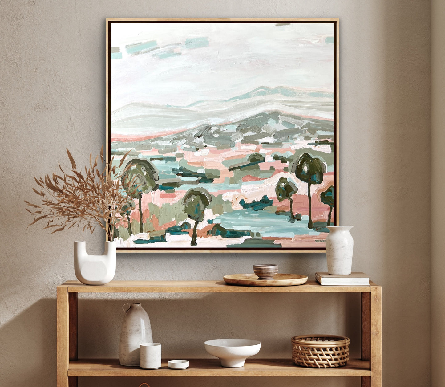 Landscape Of Love 103x103cm FRAMED