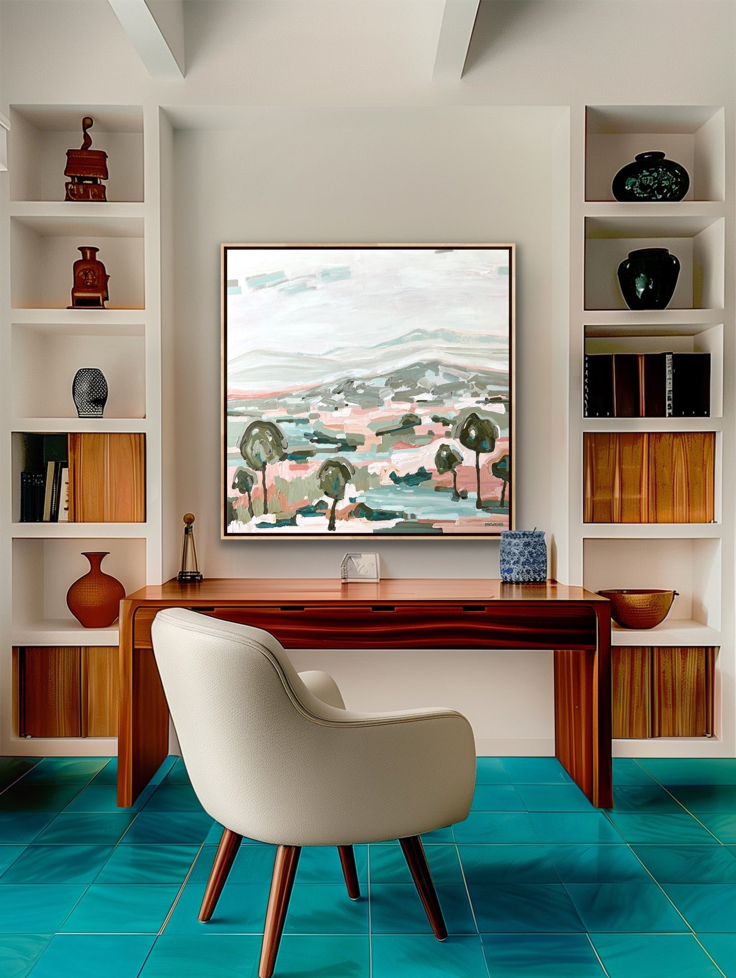Landscape Of Love 103x103cm FRAMED