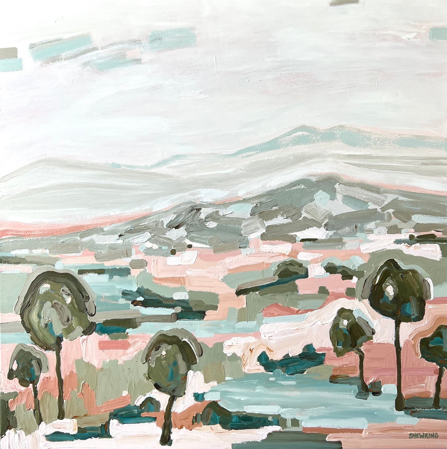 Landscape Of Love 103x103cm FRAMED