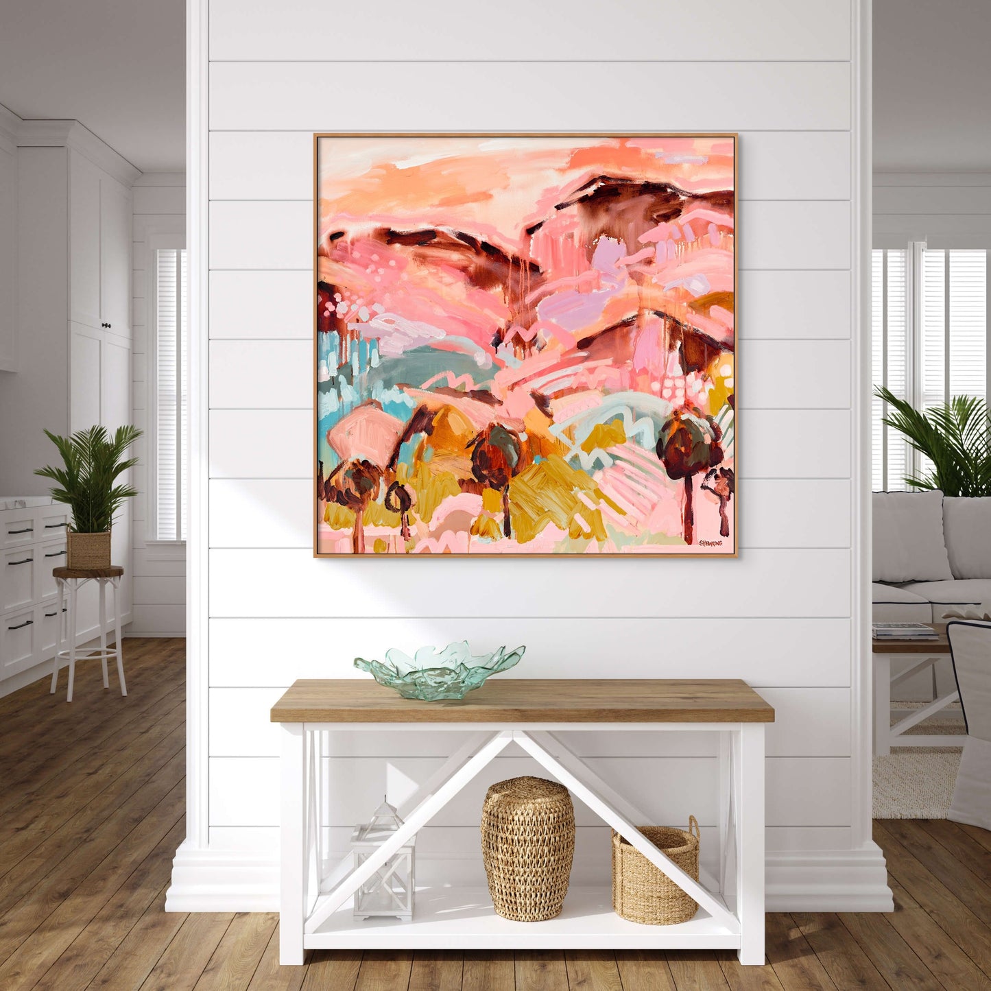 Living My Best Life 103x103cm FRAMED
