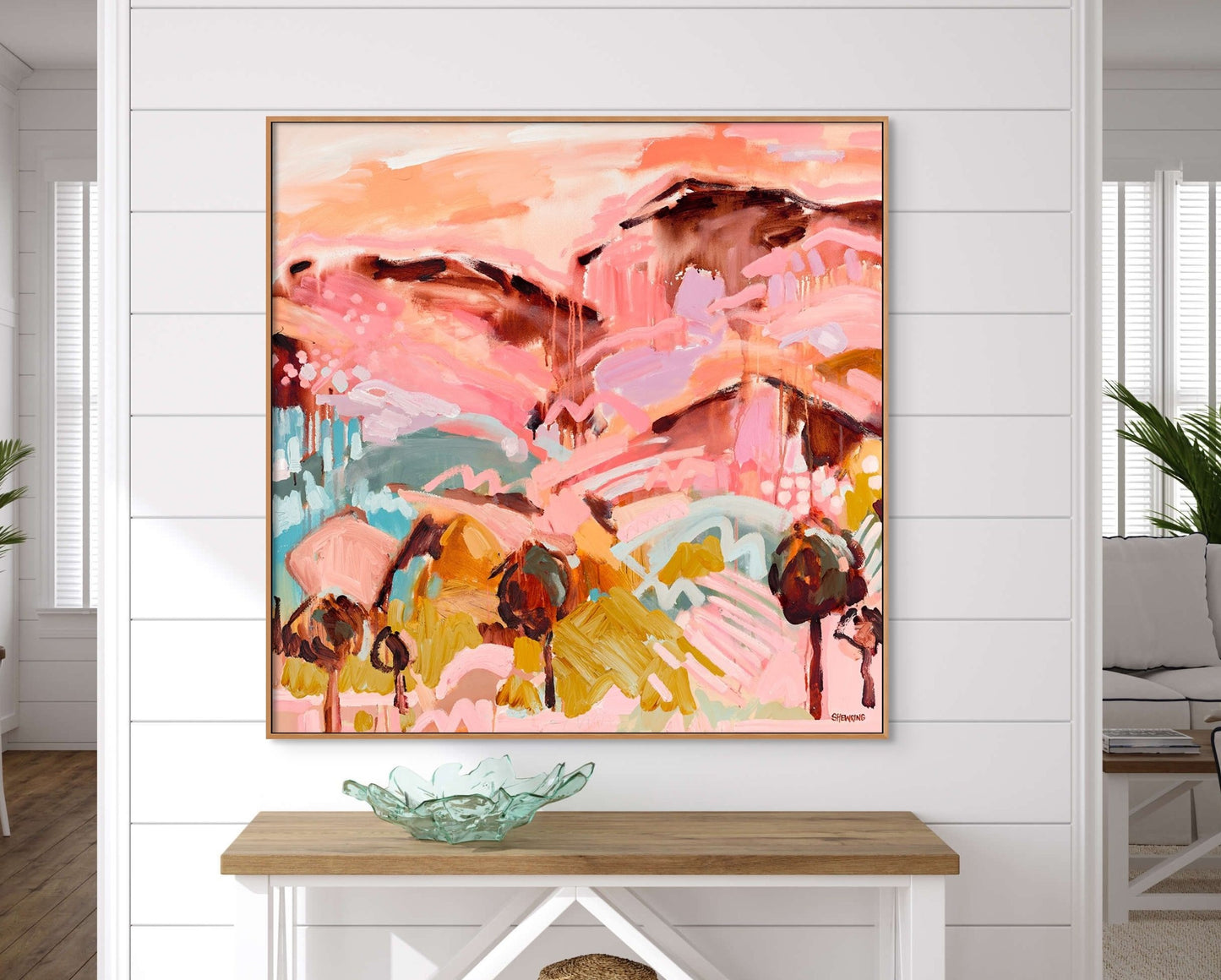 Living My Best Life 103x103cm FRAMED