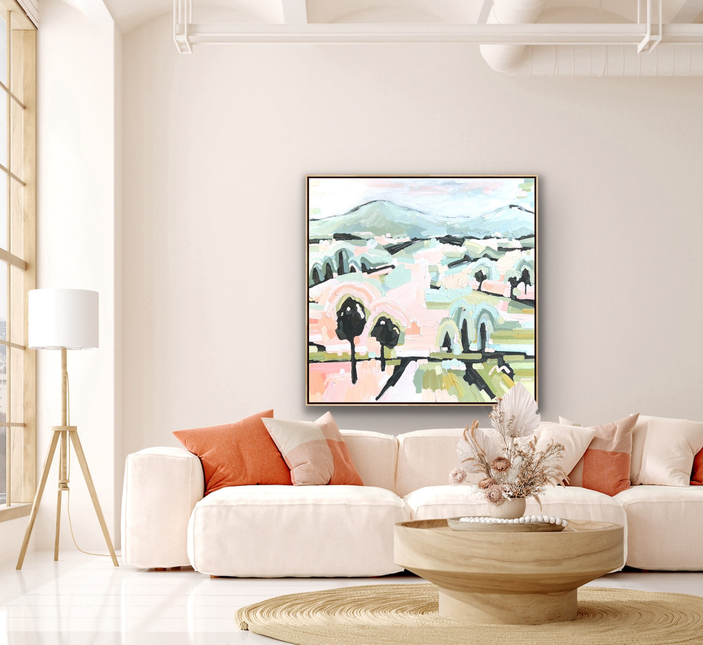 Love A Sunrise 103 x 103cm FRAMED SOLD